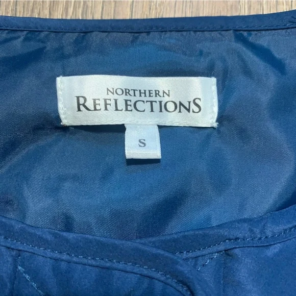 Northern Reflections Navy Quilted Sherpa Vest - Picture 12 of 17